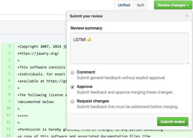 Github's new Code Review feature