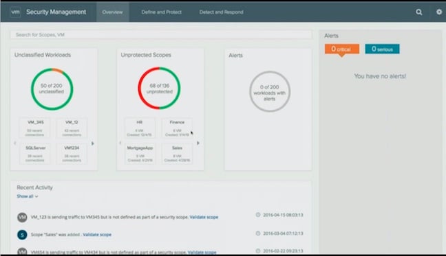 VMware project goldilocks console