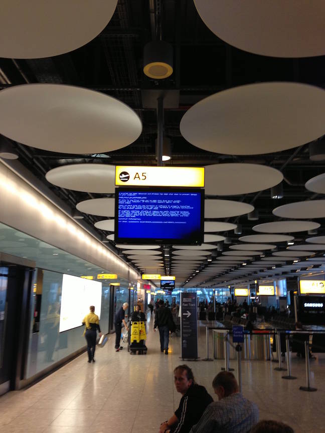 BSOD at Heathrow