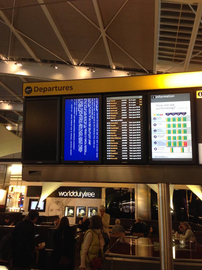 BSOD at Heathrow