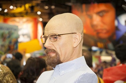 SAN DIEGO COMIC CON: July 20, 2016. A lifelike replica of Bryan Cranston's Breaking Bad character Walter White on display at the annual pop culture and comic book convention in San Diego, California. photo by Lauren Elizabeth/Shutteretsock - EDITORIAL USE ONLY AND MUST ATTRIBUTE AND LINK