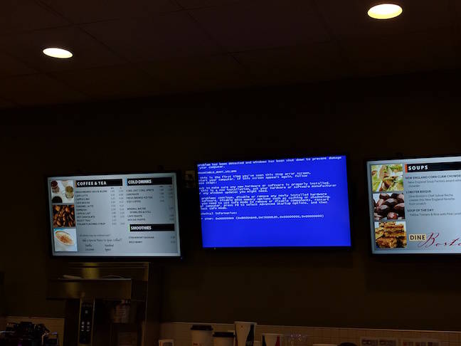 BSOD at Boston's Logan airport