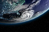 A hurricane over the east coast