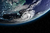 A hurricane over the east coast