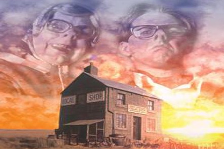 League of gentlemen poster - Tubbs and Edward at the local shop. Copyright BBC