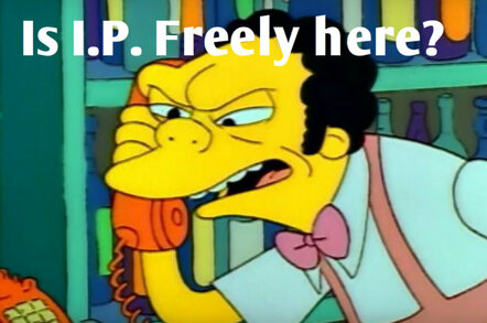 Moe answers a prank call from Bart and Lisa. (c) The Simpsons TM & Fox Pictures