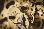 Clock gears, photo via: Shutterstock