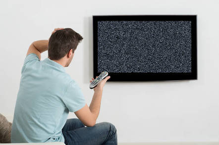 A TV with no signal