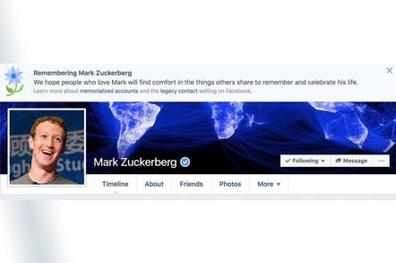 Mark Zuckerberg with memorial Facebook header