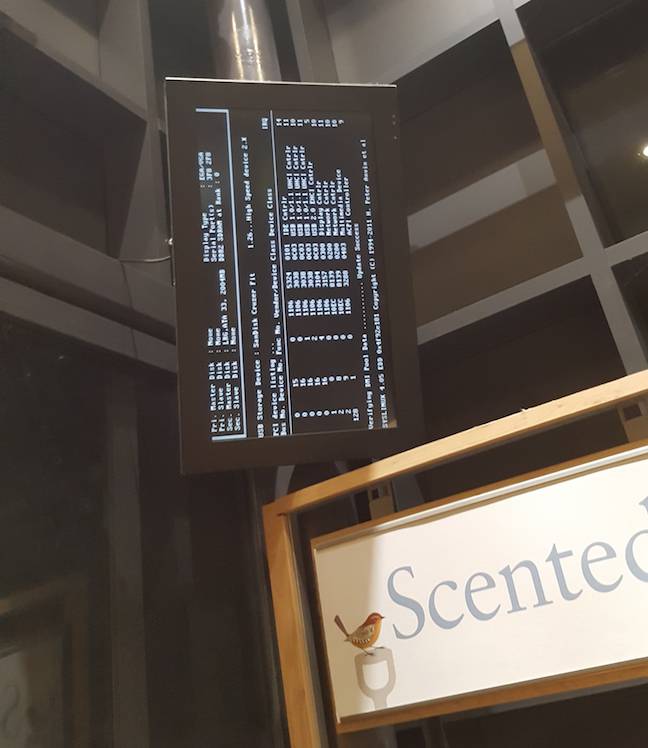 Shopping with a Linux BSOD