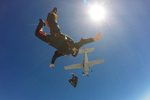 Skydivers photo via Shutterstock
