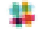 Pixellated Slack logo