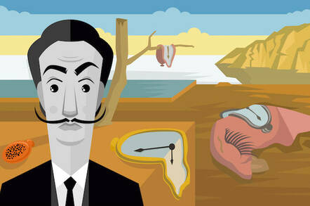 Salvador Dali persistencia de la memoria pastiche
