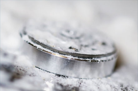 Frost-covered hard disk. Photo by Shutterstock