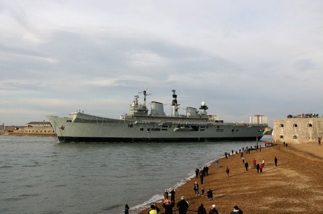 HMS Illustrious leaving Portsmouth. Pic: Kavan