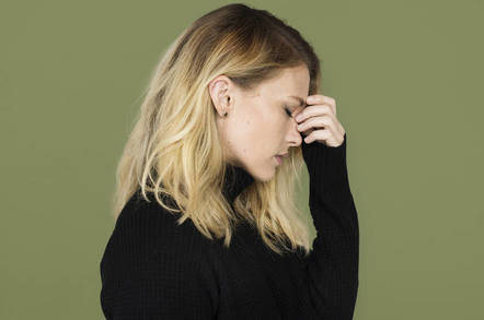 A frustrated woman
