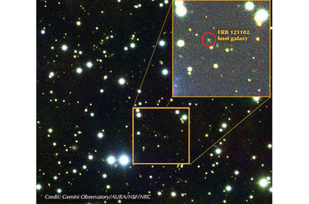 Gemini's composite image of FRB 121102's host galaxy