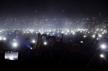 Smart phone crowd photo via Shutterstock