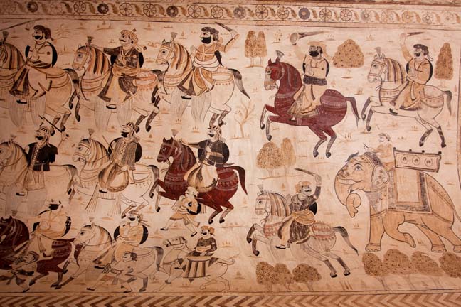 India battle tapestry photo via Shutterstock