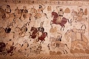 India battle tapestry photo via Shutterstock
