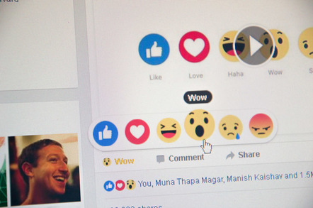 Zuckberg Facebook wow photo via Shutterstock