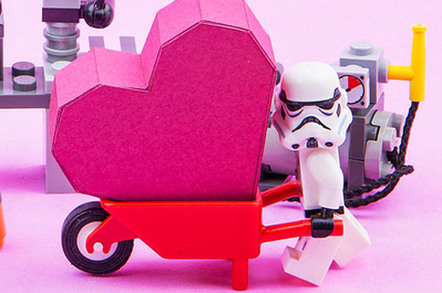 Stormtrooper heart photo via shutterstock