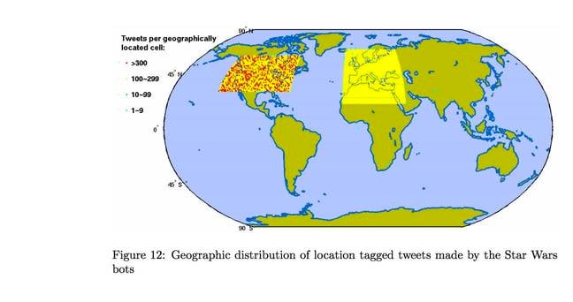 Map of Twitter bots