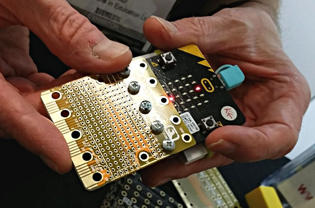 A zbit:microbit, designed by Nevil Hunt