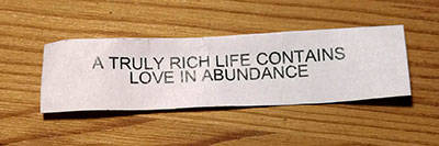 Fortune cookie motto