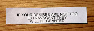 Fortune cookie motto