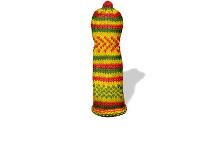 Knitted condom. Yes, you read that correctly. Pic by Giraffarte/shutterstock