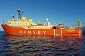 The Geo Resolution submarine cable survey ship