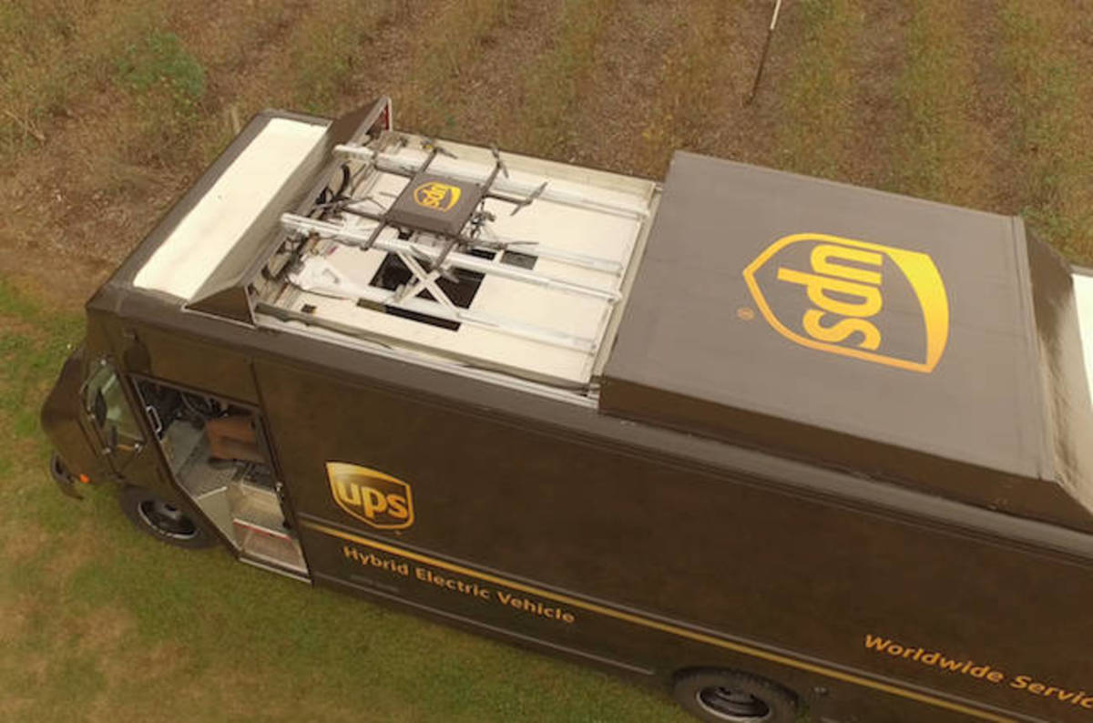 photo of UPS & drones: Delivery company launches UAV from truck image