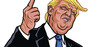 Trump characture photo via Shutterstock