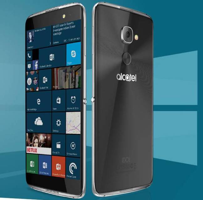 Alcatel's Idol 4, running Windows 10 Mobile