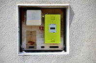 Paris, France - July 16, 2016 : New smart electric meter Linky from ERDF (Electricity Network Distribution France). Photo by GERARD BOTTINO / Shutterstock.com Editorial use only