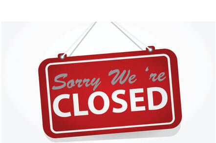 A closed sign