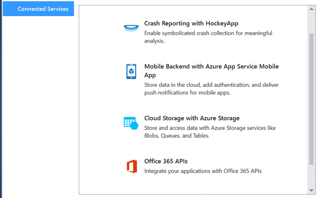 Adding cloud services to a Visual Studio project