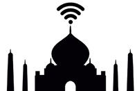 Taj Mahal with WiFi logo
