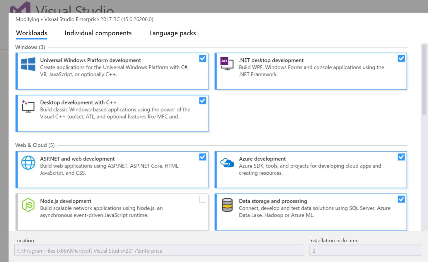 how to download a template in visual studio 2017