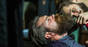 Beardy hipster trims beard of second beardy hipster. photo by Shutterstock