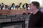 Linus Torvalds with toy penguins