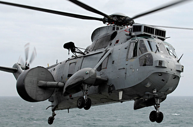 A Royal Navy 'bagger' Sea King Mk.7. Crown copyright