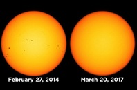 Sunspots from Feb 2017 vs March 2017