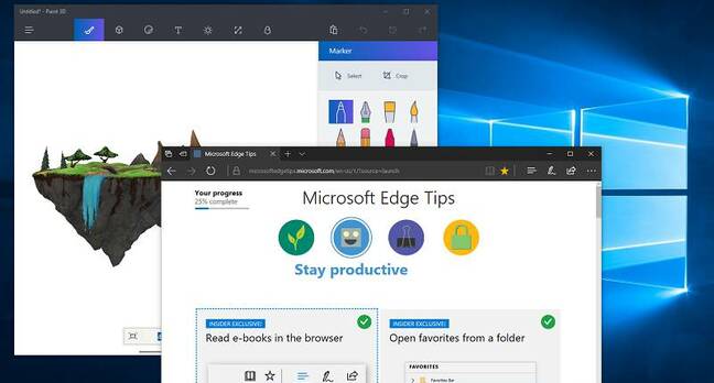 Windows 10 Creators Update with Paint 3D and upgraded Edge browser