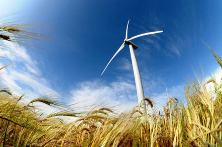 Wind turbine photo via Shutterstock