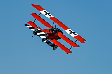 A Fokker Triplane replica at Old Rhinebeck airfield, America, in September 2016. Pic: Shutterstock