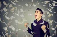 Money explosion photo via Shutterstock