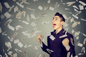 Money explosion photo via Shutterstock