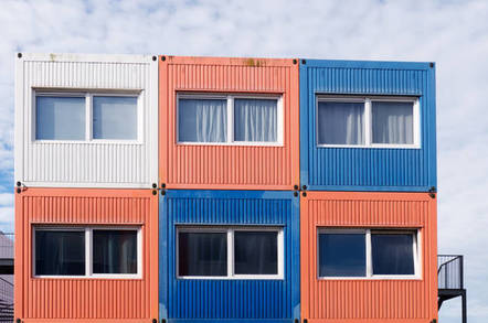 Houses in shipping containers